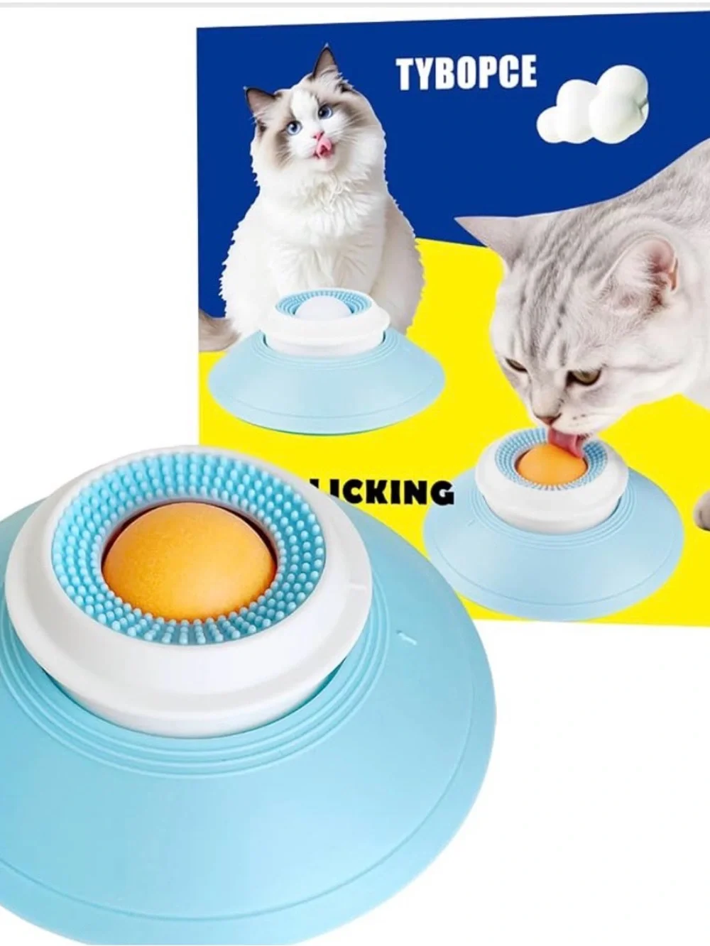 Blue Cat Licking Toy & Grooming Pad